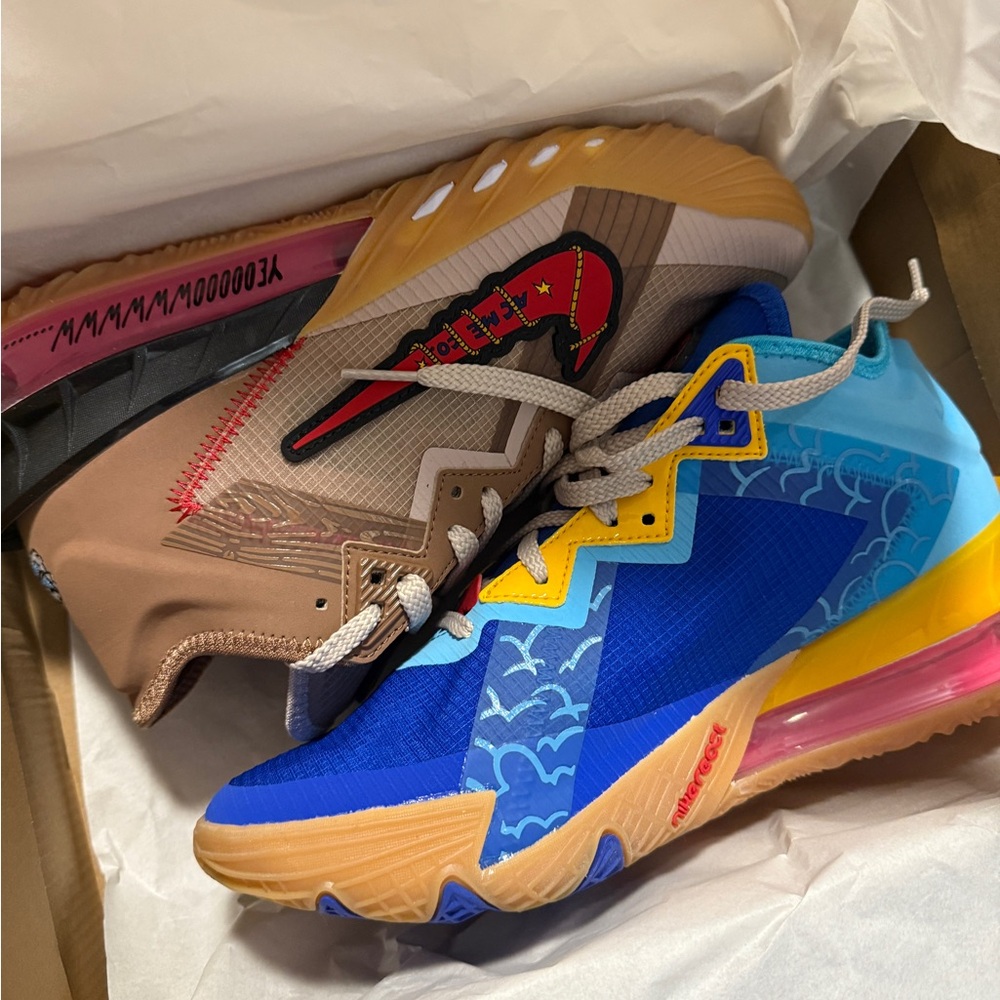 Space jam x nike lebron 18 low wile e. x roadrunner
